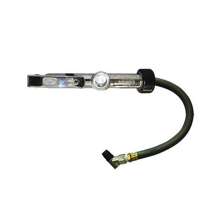 Interstate Pneumatics Heavy Duty Bubble Window Inflator 10-120 PSI w/ 12 Inch Rubber Hose Whipend & Angle-In Tapered Chuck TF9135